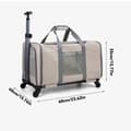 Miniatyrbillede 2 af 2: Pet Trolley, Rummelig til katte og mellemstore hunde, Alsidige bære muligheder,Khaki