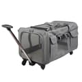 Miniatyrbillede 1 af 2: Pet Trolley Case, Åndbar Design, Sammenfoldelig og Bærbar,GRÅ