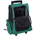 Miniatyrbillede 2 af 2: Pet Carrier, 2 i 1 Rejserygsæk, Rullende med Udtrækkeligt Håndtag,Grøn