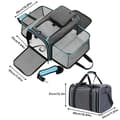 Miniatyrbillede 2 af 2: Pet Carrier, Åndbart Mesh Design, Rummelig og Alsidig,Grå + blå kant