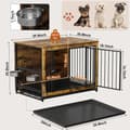 Miniatyrbillede 2 af 2: Træhundekasse, rummelig design, høj belastningskapacitet,39 tommer - Brun