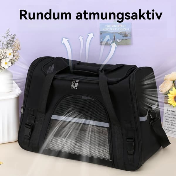 Hundetransporttaske, Foldbar Tragetaske,sort