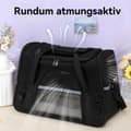 Miniatyrbillede 2 af 2: Hundetransporttaske, Foldbar Tragetaske,sort