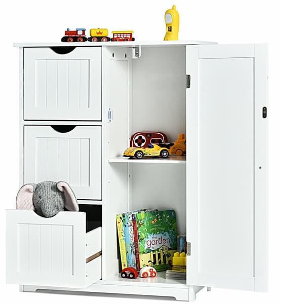 Badeværelses gulvskab, 24x12x32 tommer, Grå