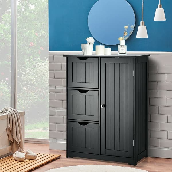 Badeværelses gulvskab, 24x12x32 tommer, Grå