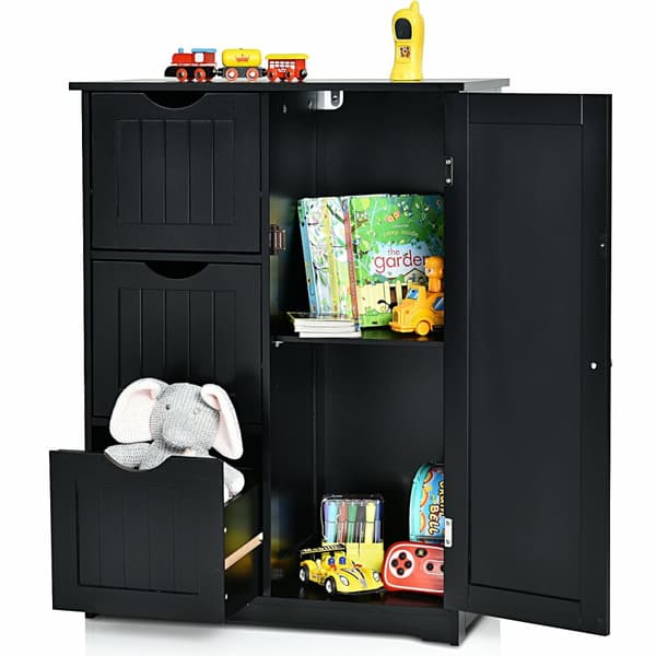 Badeværelses gulvskab, 24x12x32 tommer, Grå