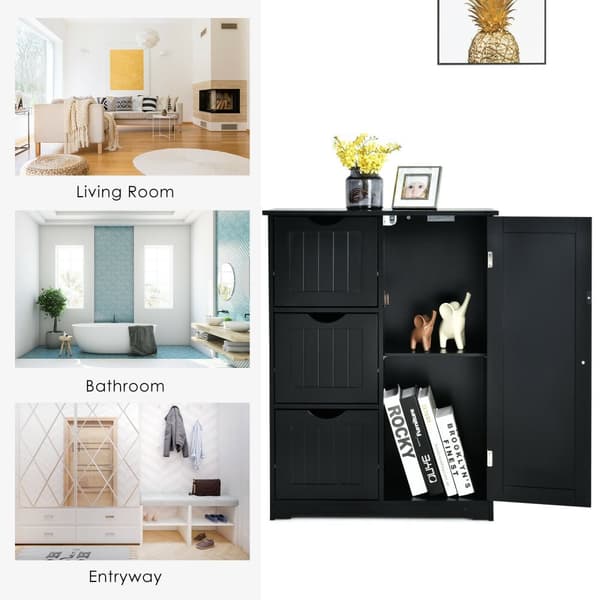 Badeværelses gulvskab, 24x12x32 tommer, Grå