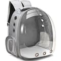 Miniatyrbillede 2 af 2: Pet Carrier Rygsæk, Åndbar Design, Gennemsigtig Dækning,Lys Grå