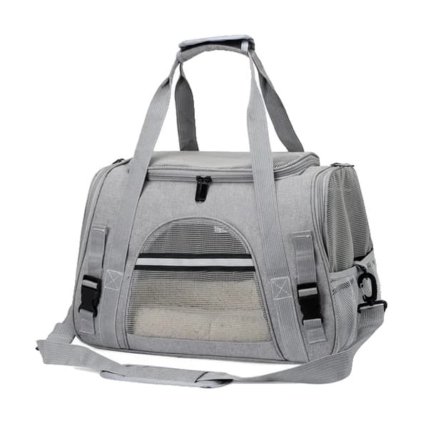 Pet Carrier, Åndbar Design, Letvægts,Grå
