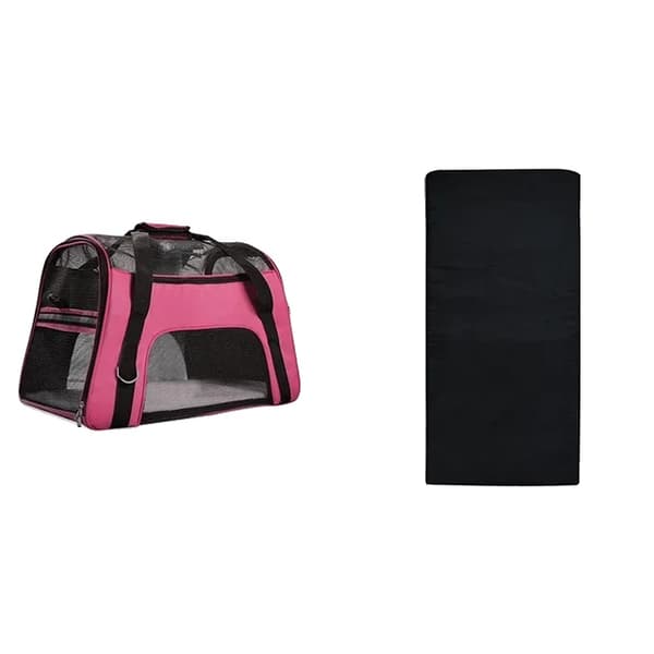 Hundbärväska, Andningsbar Design, Bekväm Resa,L, Rosa