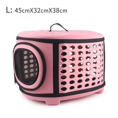 Pet Carrier Bag, Åndbar, Alsidig Design,Som billede, L Pink 45x32x38cm