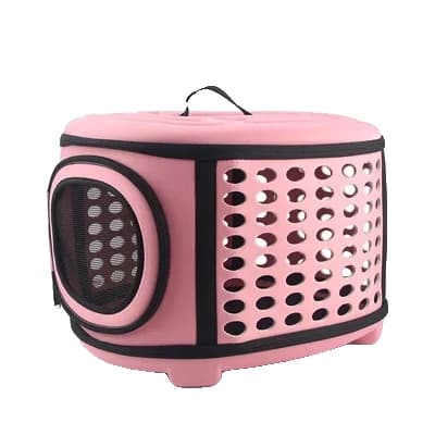 Pet Carrier Bag, Åndbar, Alsidig Design,Som billede, L Pink 45x32x38cm