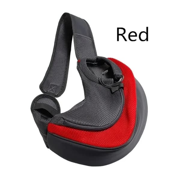 Bärväska för husdjur, andningsbart nät, lättviktsdesign,L0-5kg, Röd
