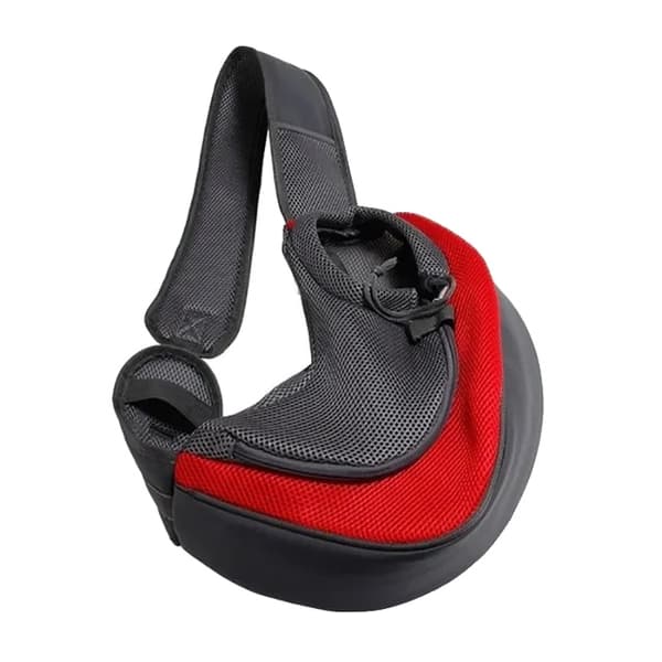 Bärväska för husdjur, andningsbart nät, lättviktsdesign,L0-5kg, Röd