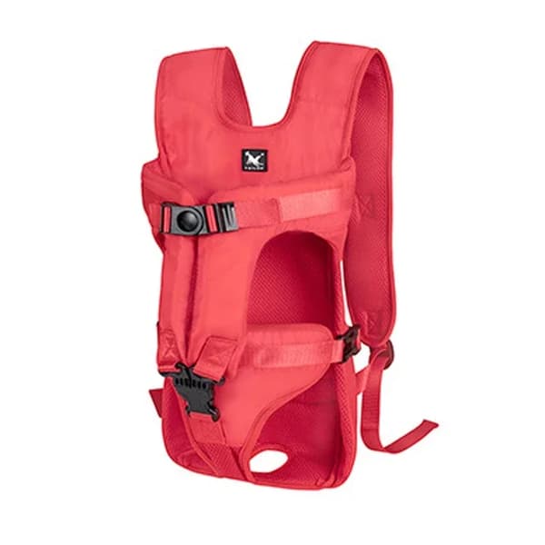 Pet Backpack Carrier, Åndbar Design, Nem at Bruge,S, Rød