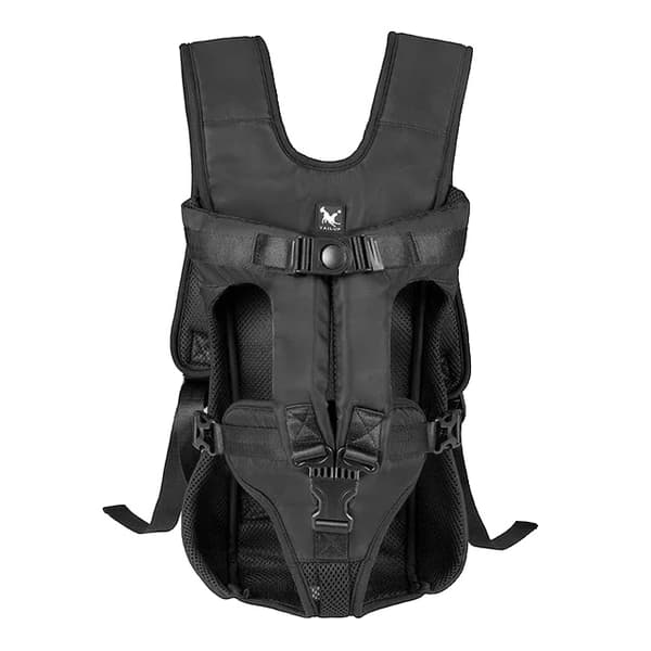 Pet Backpack Carrier, Andningsbar Design, Lätt att Använda,Svart, M
