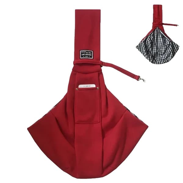 Pet Ryggsäck, Handsfree Design, Säkerhetslås,Röd