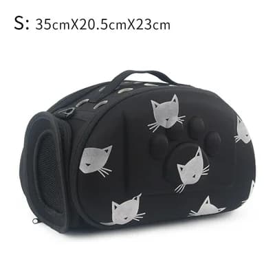 Pet Carrier Bag, Åndbar, Fashionabel Stil,sort 35x20.5x23cm s, som billede