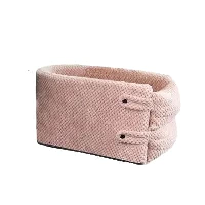 Husdjurssäte för bil, central kontrollsäkerhet, bärbar säng,42x20x22cm, rosa