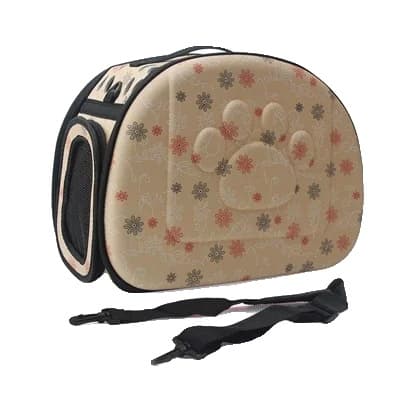 Hundetransporttaske, Bærbar Design, Åndbart Mesh,Som billede, gul 43x31x29cm M