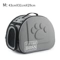 Miniatyrbillede 2 af 2: Pet Carrier, Åndbar, Sammenfoldelig,m 43x31x29cm grå