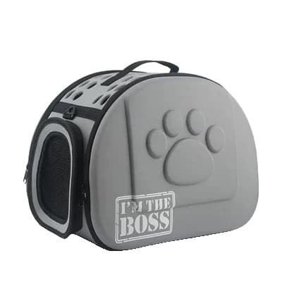 Pet Carrier, Åndbar, Sammenfoldelig,m 43x31x29cm grå