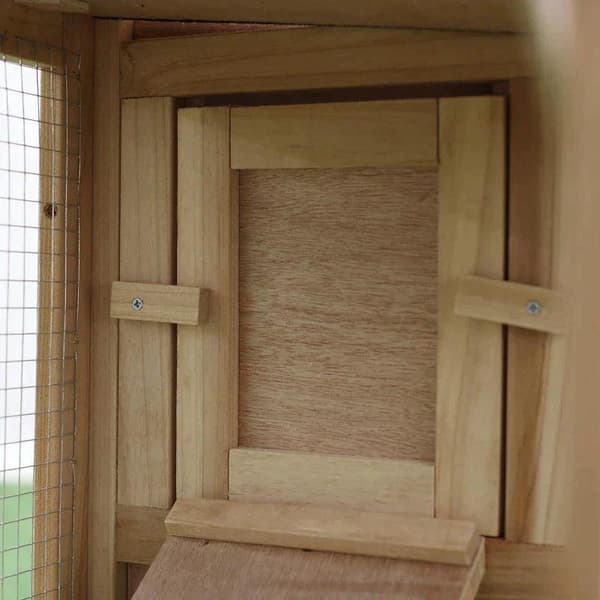 Rootz Deluxe kaninbur - Marsvinebur i træ - To-etagers kaninhus med stige - Kaninløbeboks - Udskydelig bakke - 210 x 45,5 x 84,5 cm