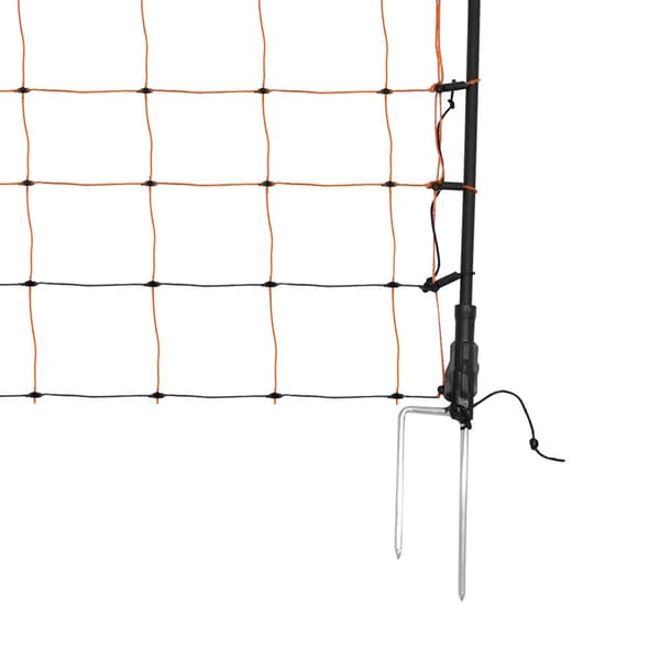 Elektrisk Hegnsenergizer & Fjerkræsnet 50m Rulle Hegn Batteridrevet Controller 10KM Rækkevidde Kylling Høne Kalkun Net Masker 11 Ledninger 120cm Højt