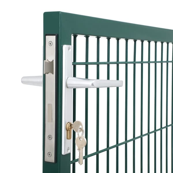 Garden Gate - Steel - Med Lock and Doorknob - 106 x 150 cm - Grøn