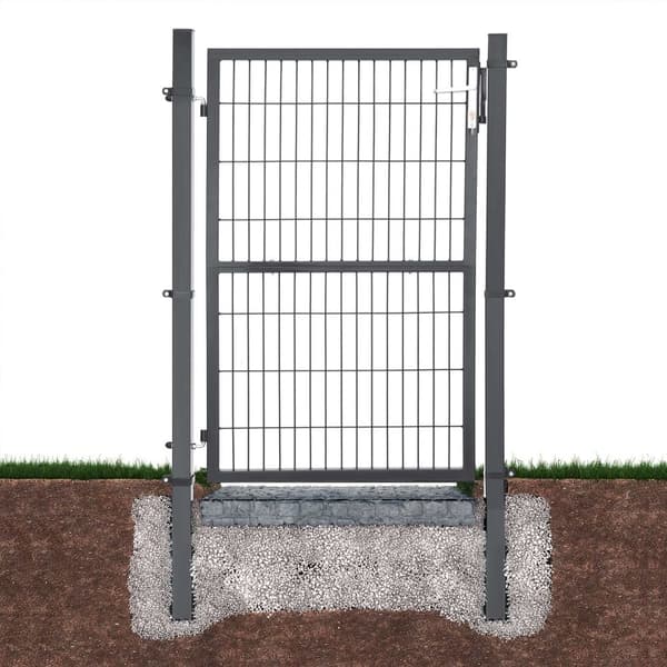 Garden Gate - Iron Garden Door - 106 x 150 cm (LXH) - Grå