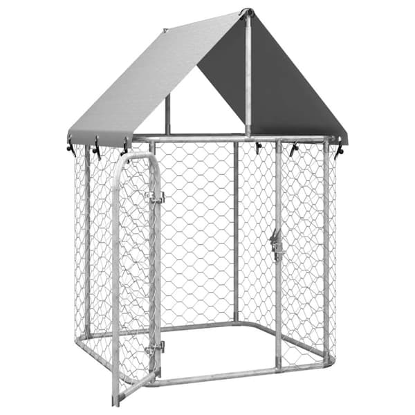 Hundhage/hundgård med tak för utomhusbruk