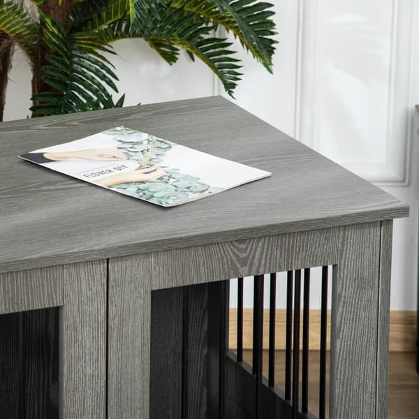 Rootz Dog Crate - kæledyrskasse - Hundekennel med lås - Sikker design - 85 x 55 x 75 cm - Grå