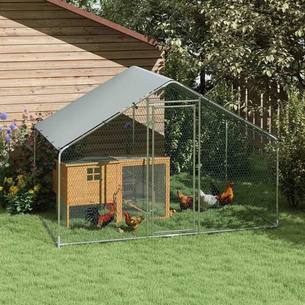 Rootz Chicken Run - siipikarjan kynä - Linnujen kotelo - turvallinen ja kestävä - 3M x 1,7m x 1,9 metriä