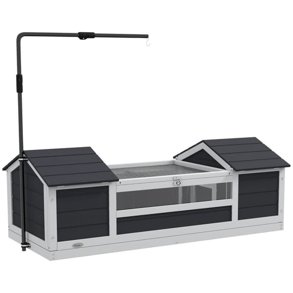 Rootz Outdoor Tortoise House - Turtle Enclosure - Reptil Habitat - Justerbar lampa - 120 x 56,5 x 43 cm