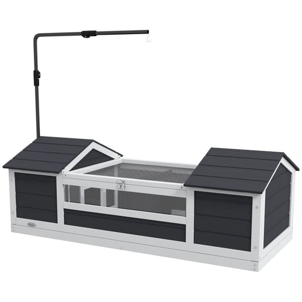 Rootz Outdoor Tortoise House - Turtle Enclosure - Reptil Habitat - Justerbar lampa - 120 x 56,5 x 43 cm