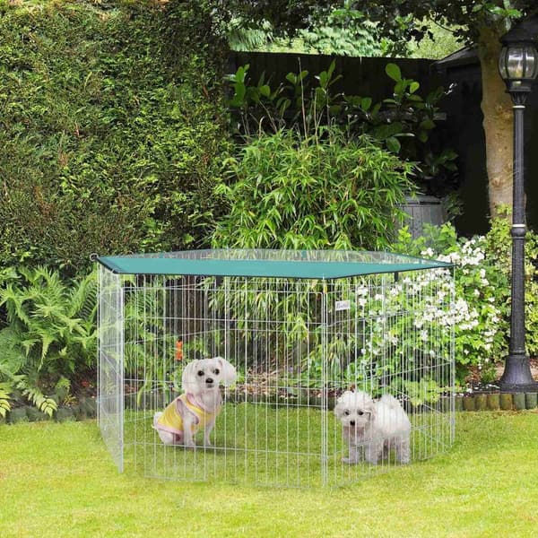 Rootz Modular Steel Run - Kæledyrskabeling - Dyre Playpen - Robust & Exultable - 120 x 60 cm - Indendørs/udendørs brug