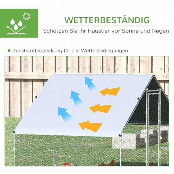 Rootz Outdoor Chicken Coop - Poultry House - Animal Inclosure - Weatherproof Protection - 3M x 2M x 2M
