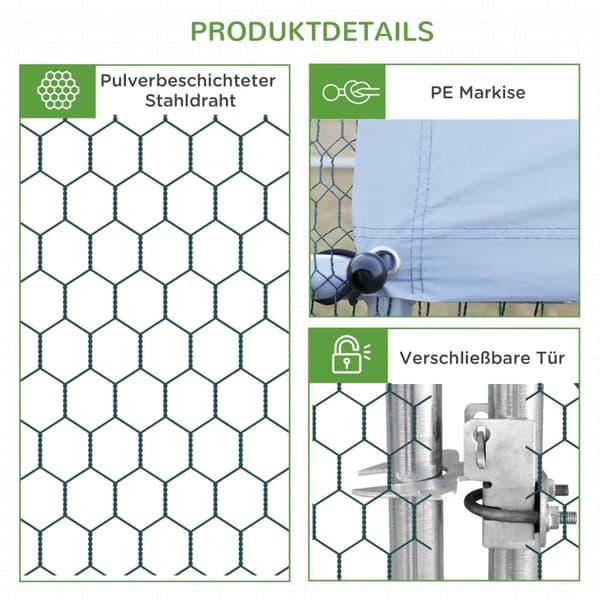 Rootz Outdoor Chicken Coop - Poultry House - Animal Inclosure - Weatherproof Protection - 3M x 2M x 2M