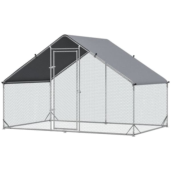 Rootz Outdoor Chicken Coop - Poultry House - Animal Enclosion - Weatherfast Protection - 3m x 2m x 2m
