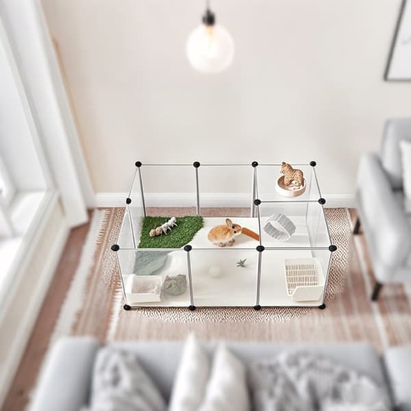 Udendørs bopæl med gulvpaneler - Cavia Cage / Rabbit Hutch - Rummelig design
