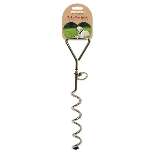 Tethering stake - ROSEWOOD - Robust och hållbar korkskruv - Anti-rost - För hundar