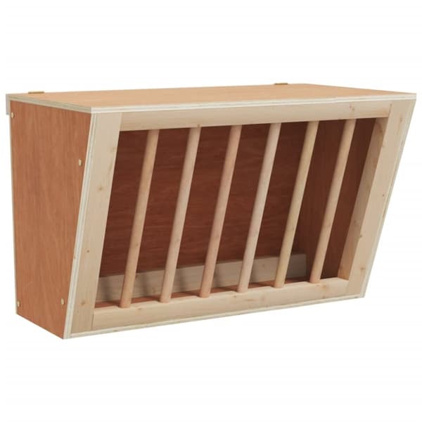 vidaXL kaninfoderautomat 37x18,5x23 cm massivt fyrretræ