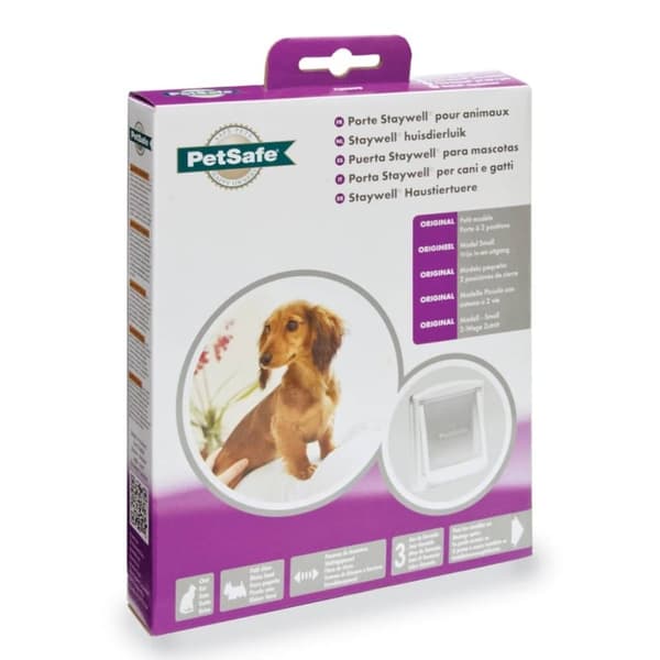 PetSafe 2-vejskæledyrsdør 715 lille 17,8 x 15,2 cm hvid 5017