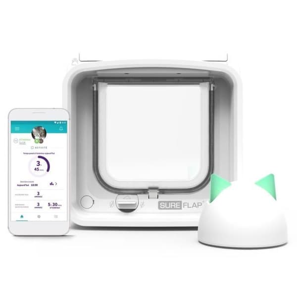 SUREFLAP Chatiere Anslut med elektroniskt chip + hub - iDSCFWTB1 - vit