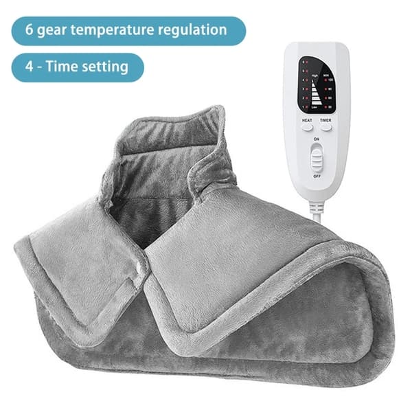 Elektrisk varmepude, skulder nakke ryg varme, justerbar temperatur