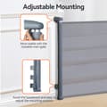 Miniatyrbild 5 av 9: Kid Safety Gate Mesh Sällskapsdjur Hund Säkerhetsbarriär Säker trappstakets skydd Infällbar 0-180 cm, grå