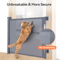 Miniatyrbild 7 av 9: Kid Safety Gate Mesh Sällskapsdjur Hund Säkerhetsbarriär Säker trappstakets skydd Infällbar 0-180 cm, grå