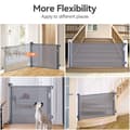 Miniatyrbild 2 av 9: Kid Safety Gate Mesh Sällskapsdjur Hund Säkerhetsbarriär Säker trappstakets skydd Infällbar 0-180 cm, grå