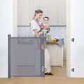 Miniatyrbild 1 av 9: Kid Safety Gate Mesh Sällskapsdjur Hund Säkerhetsbarriär Säker trappstakets skydd Infällbar 0-180 cm, grå