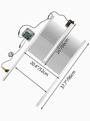 20,4x37,7 tum automatisk hönsgårdsdörröppnare kit med infraröd induktion och tidskontroll, hållbart och lätt att installera